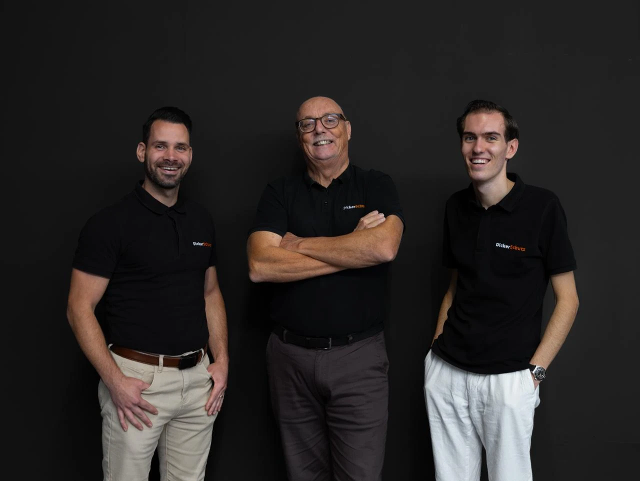 Luc, Erwin en Coen, van links naar rechts